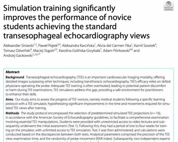 Simulation training article